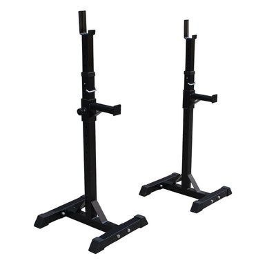 Adjustable squatting frame for weight lifting strength training in ...