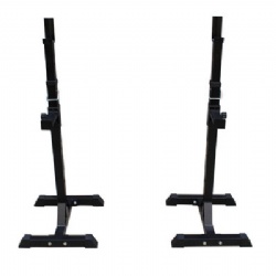 Adjustable squatting frame for weight lifting strength training in ...